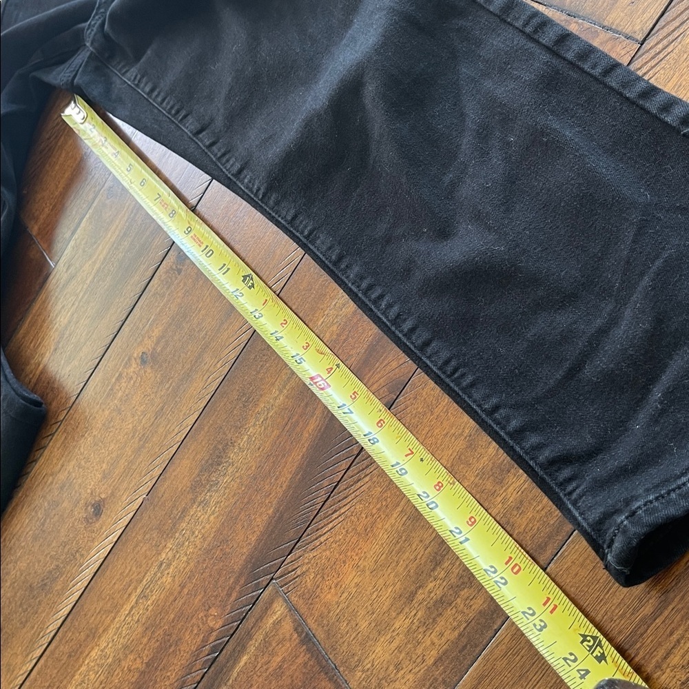 2 Universal Thread black high rise slim straight denim jeans size 4/27S & 4/27R - Picture 7 of 16